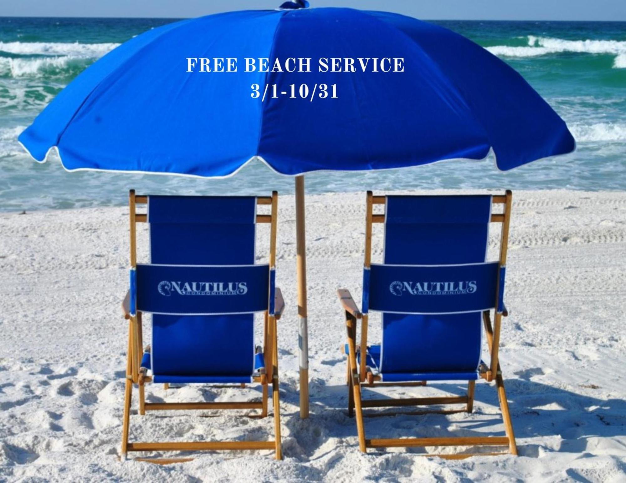 Nautilus 2408 Gulf View 2 Bedroom 4Th Floor Free Beach Service Fort Walton Beach Dış mekan fotoğraf